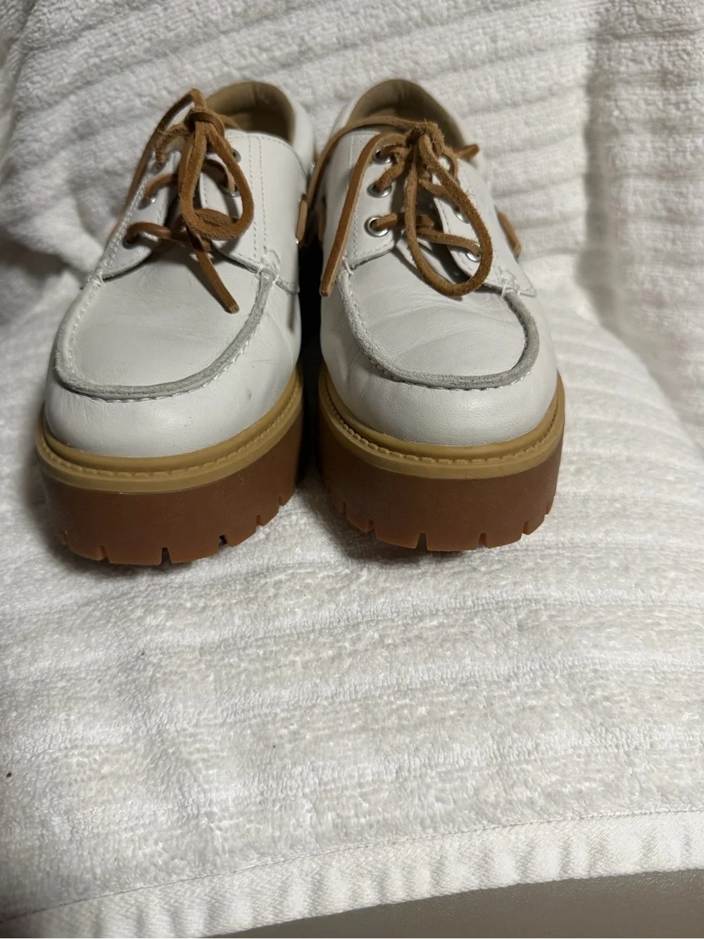 Timberland white leather